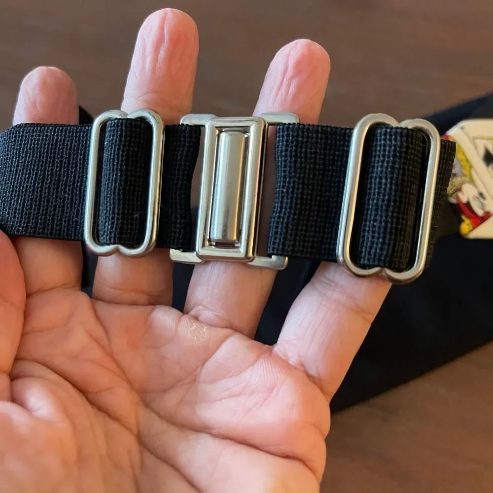 Vintage Mickey Mouse Silk Tuxedo Cummerbund Belt Mickey Casino Made in USA
